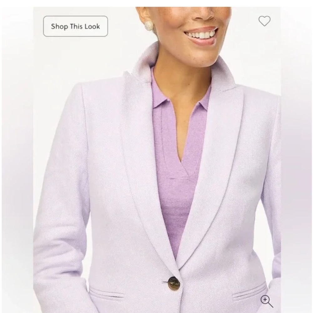 NWT J.Crew Linen Blend Lavender Blazer Sz 24